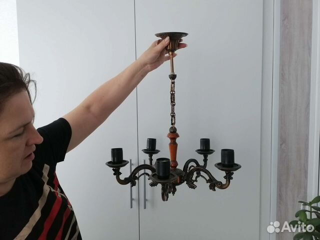 Люстра 5ти рожковая с плафонами