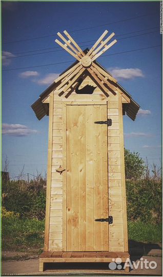 Дачный туалет с декором воз 532