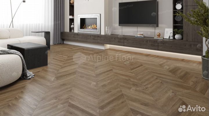 Alpine floor LVT Макадамия Chevron