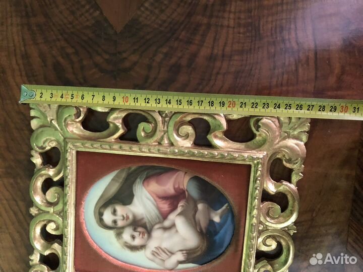 Антикварная плакетка «Сикстинская Мадонна»