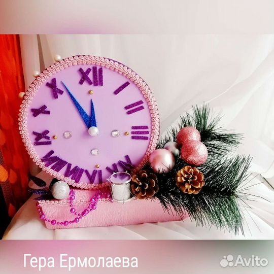 Поделки на новый год. Новогодние часы