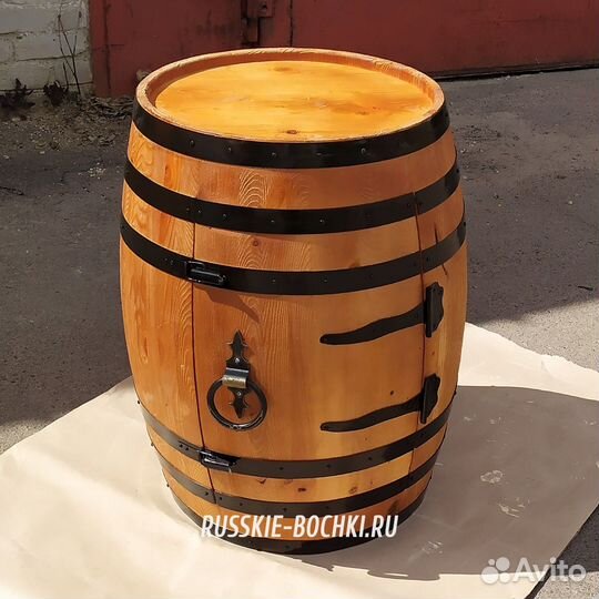 Бар-бочка барная для бутылок из дерева подарочная