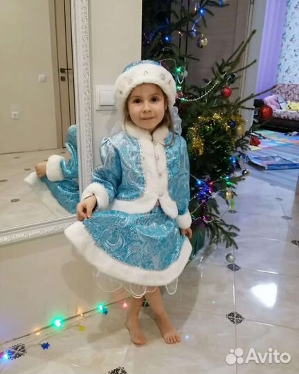 Костюм снегурочки детский 110 на прокат