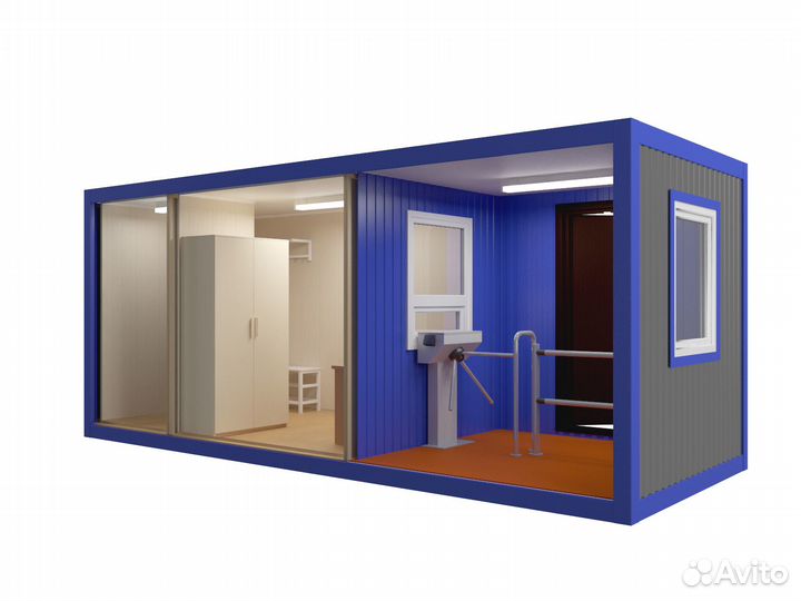 Бытовка 6*2,4*2,4, металлическая, (двп)