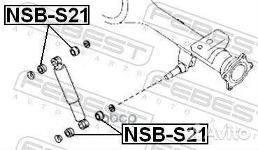 Втулка амортизатора зад прав/лев nsbs21 Febest