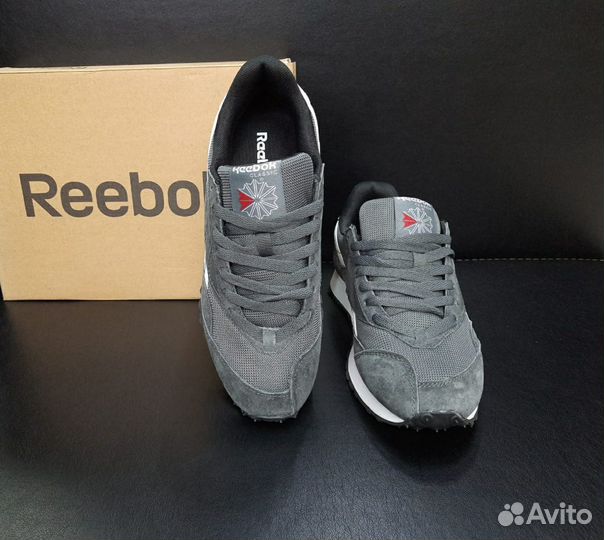 Кроссовки Reebok серые 40-46 артикул 3180 лето