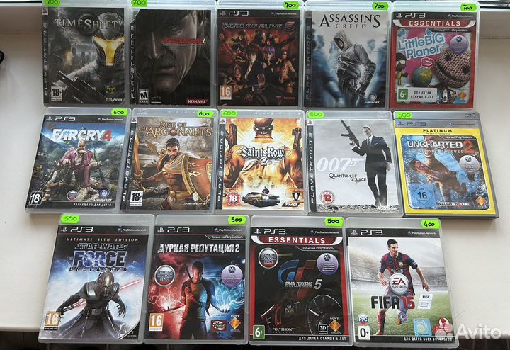 Sony PS3 игры цены на дисках/отзывы