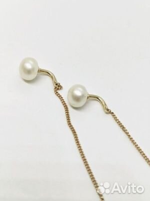 Золотые серьги с камнем