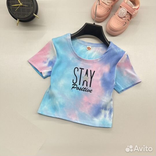 Летняя футболка для девочки, 98-122