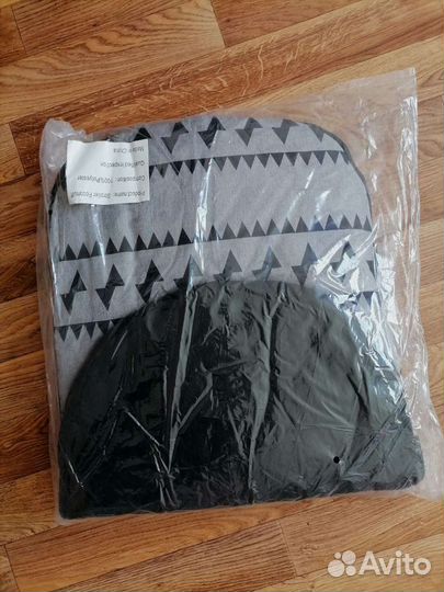 Муфта - конверт серый черный флис