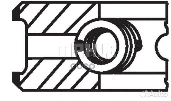 Кольца поршневые 00401N0 Mahle/Knecht