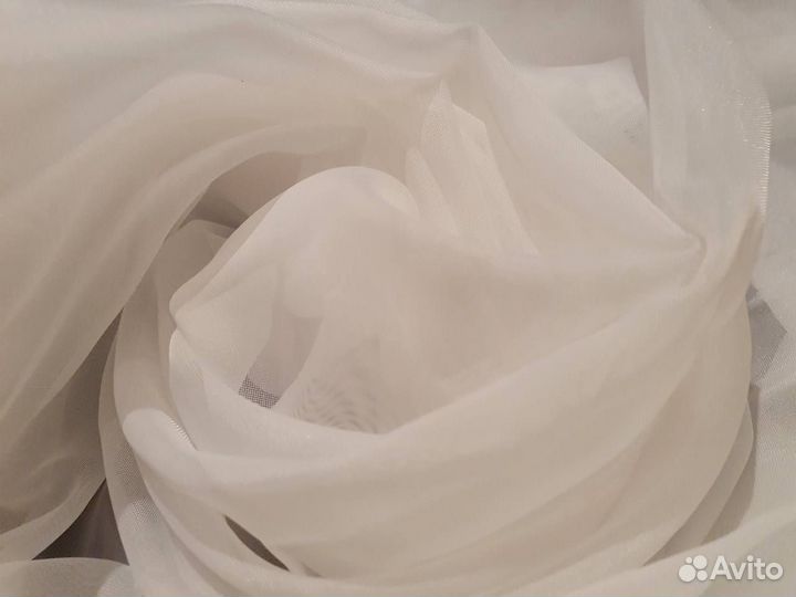 Тюль вуаль белый