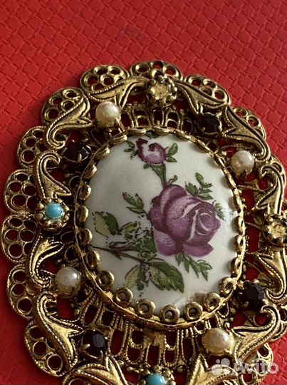 Брошь винтажная чехия