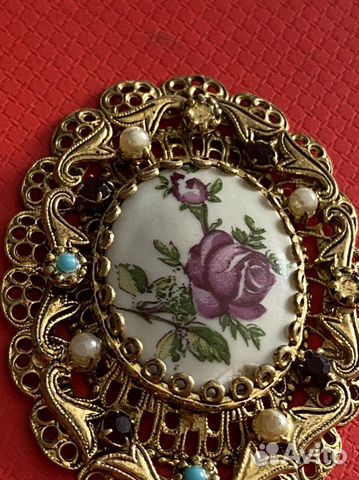 Брошь винтажная чехия