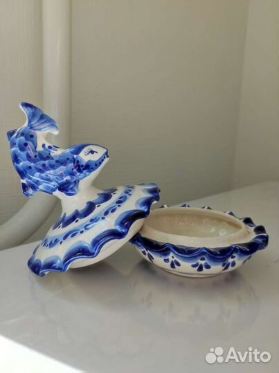 Икорница рыбка Гжель