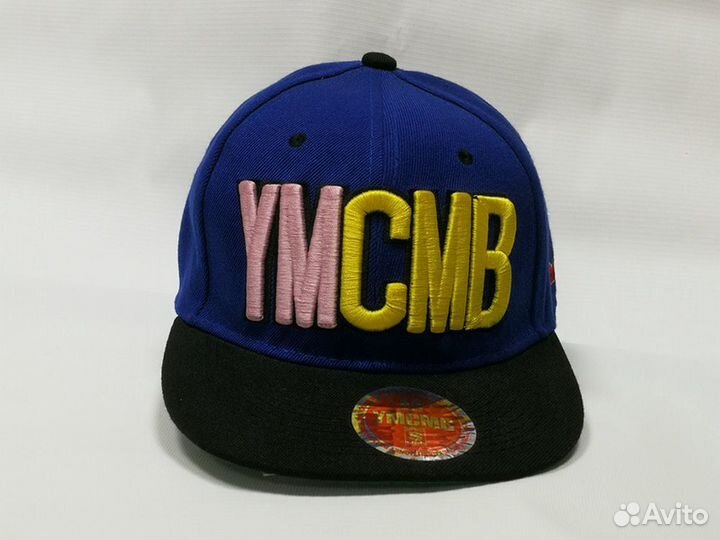 Бейсболка прямой козырек, синего цвета