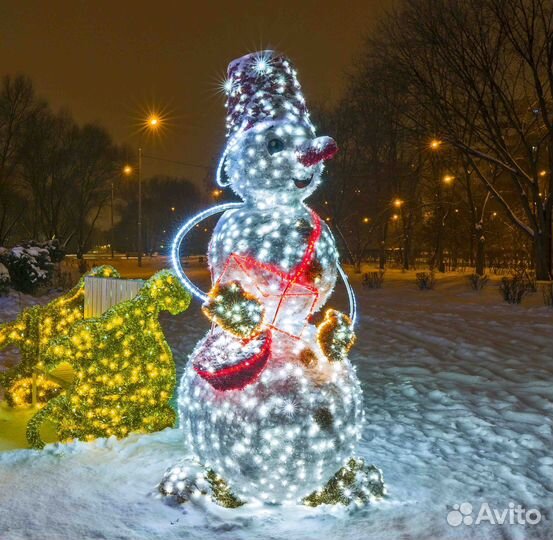 Светодиодный снеговик