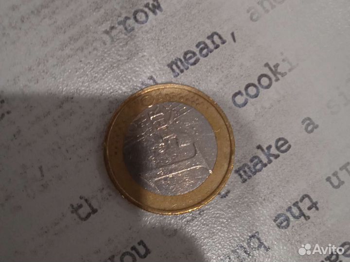 Монета коллекционная 1 евро 2002 года