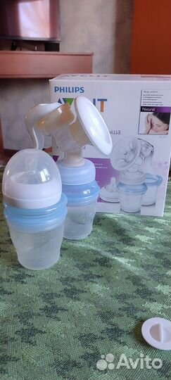 Молокоотсос ручной avent с бутылочками