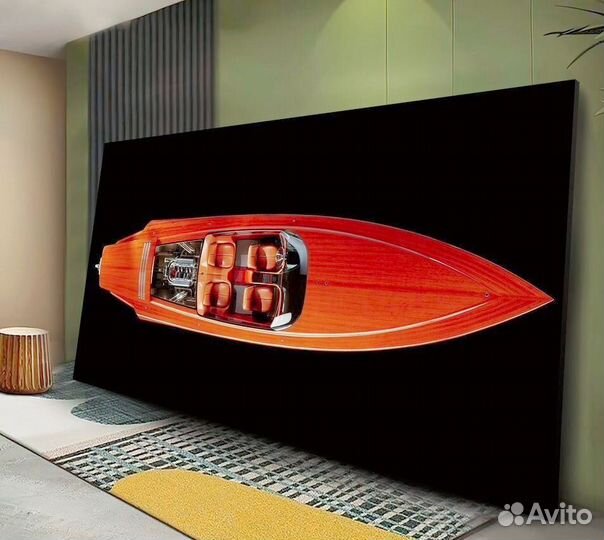 Картины с катерами на холсте для интерьера