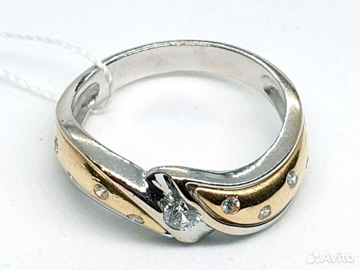 Золотое кольцо 585 пробы, 4.44 грамм, 18 размер