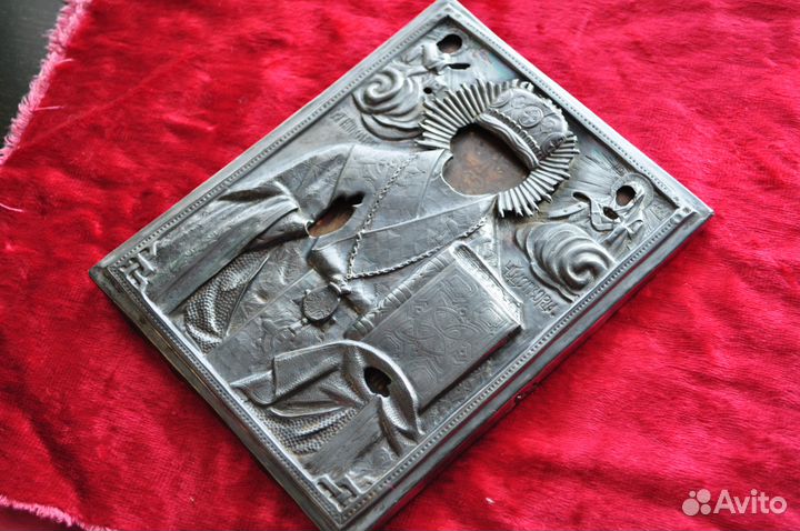 Николай Чудотворец. икона. серебро