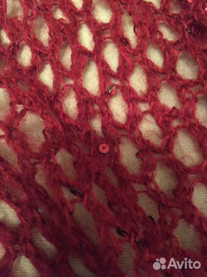 Палантин (мохер) с паетками