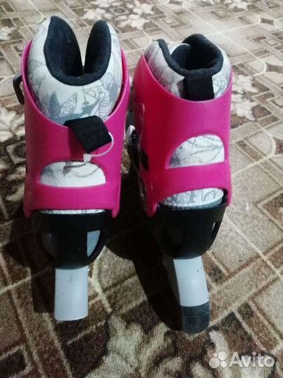 Роликовые коньки детские с защитой 34-36 размер