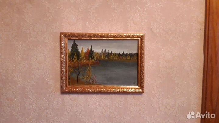 Картина маслом Поздняя осень