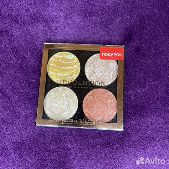 Хайлайтер 4в1 makeup revolution cheek kit
