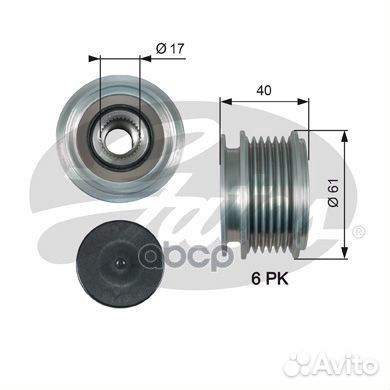 Муфта генератора обгонная oap7013 Gates