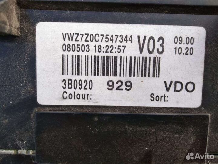 Щиток приборов пассат б5 2002год