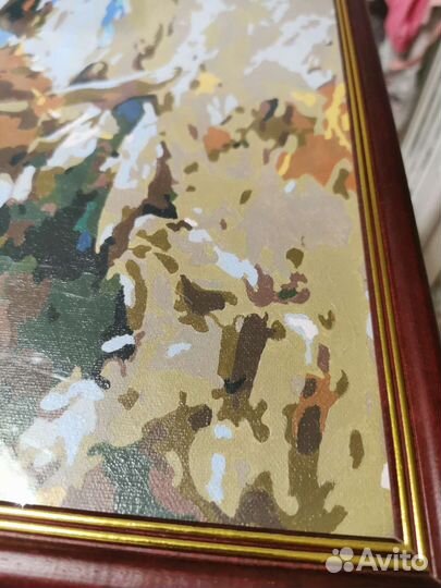 Нарисованная картина маслом по номерам