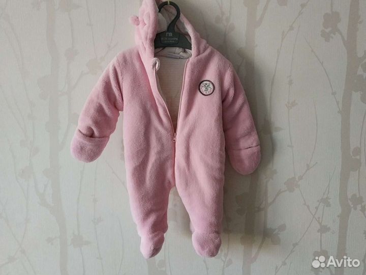 Утеплённый комбинезон для девочки 62