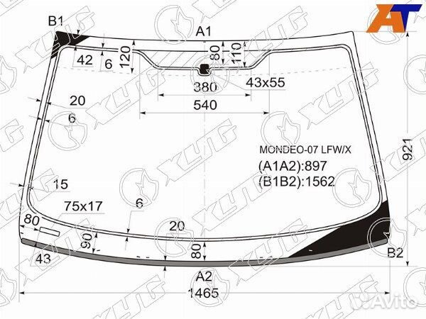 Стекло лобовое ford mondeo