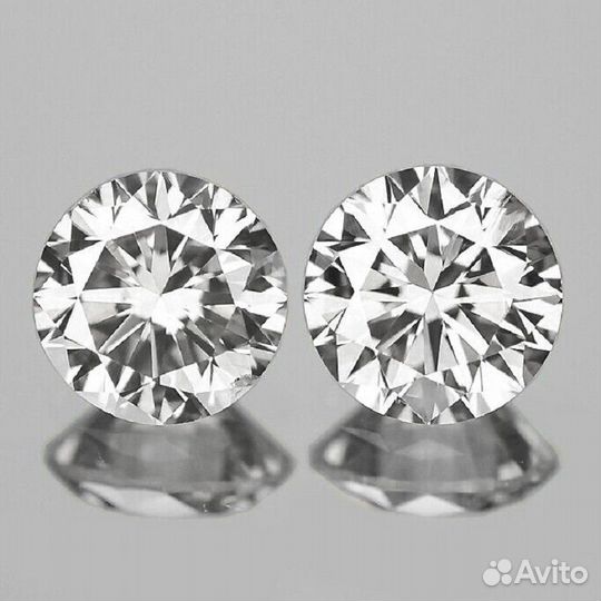 Циркон натуральный 2,62Ct 6,3мм 1к-кт VVS круг