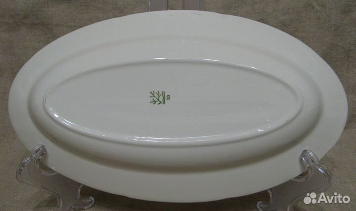 Овальная тарелка Конаково Веточки (512)