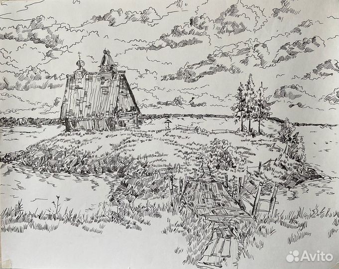 Графика интерьера, пейзажа