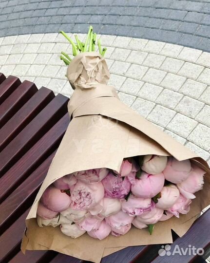 Букет из пионов цветы Доставка пионы 9 25 15