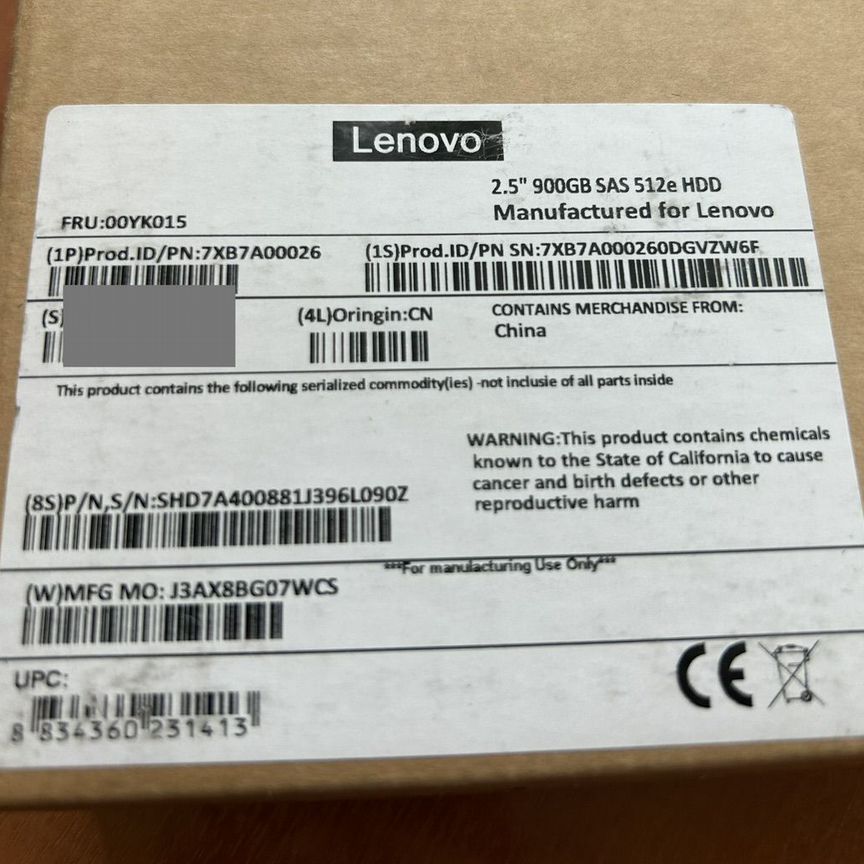 [00YK015] Жесткий Диск Lenovo 900gb 2.57xb7a00026