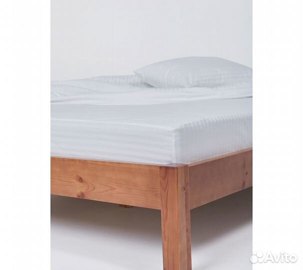 Простыня GoodNight Pure Страйп-сатин 200*200*35, б