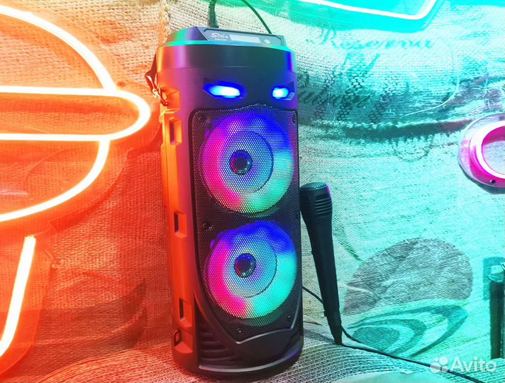 Караоке Bluetooth колонка с микрофоном ZQS4239