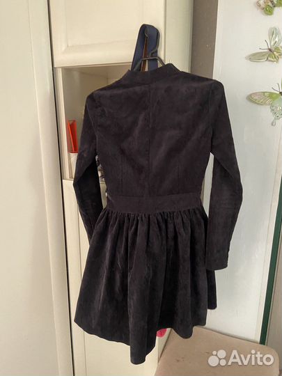 Платье теплое синее 40 рр. XS