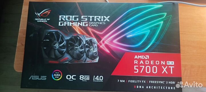 Видеокарта asus ROG Strix Radeon RX 5700 XT OC