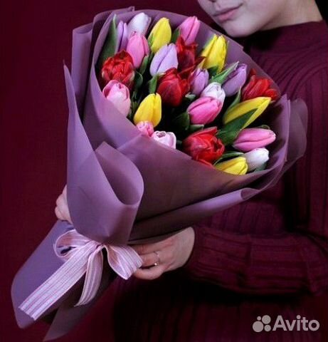 25 тюльпанов микс Новосибирск №291