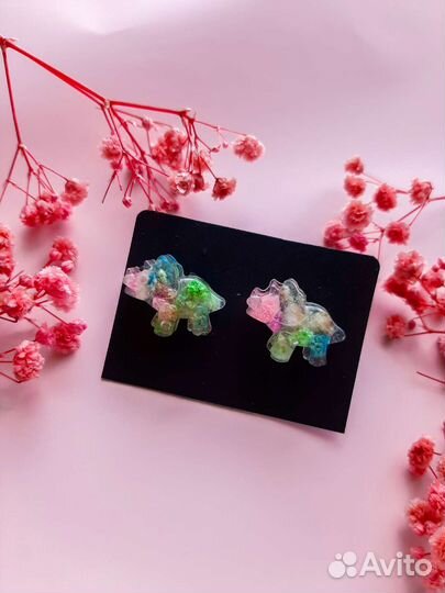 Серьги из эпоксидной смолы