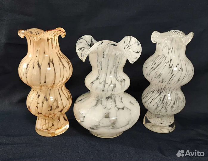 Ваза для цветов цветное стекло, СССР