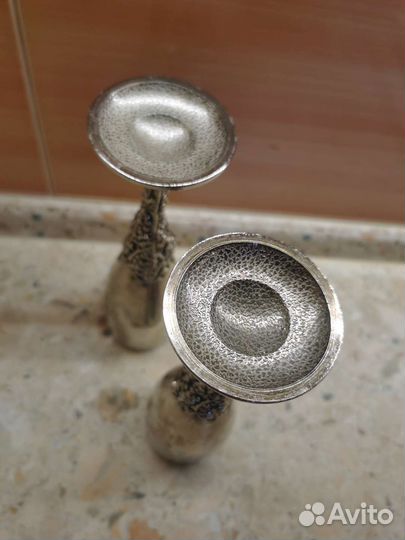 Фужеры Мельхиор пара фужеров праздничные богатые