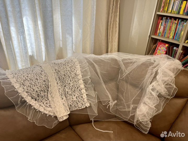 Кружевной балдахин для детской кроватки