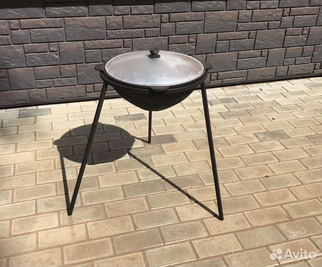 Казан, тренога, шумовка